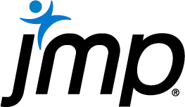 JMP logo with blue black and no tagline